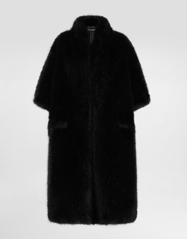 Dolce & Gabbana Faux fur coat Beige F0W3STHUMVM
