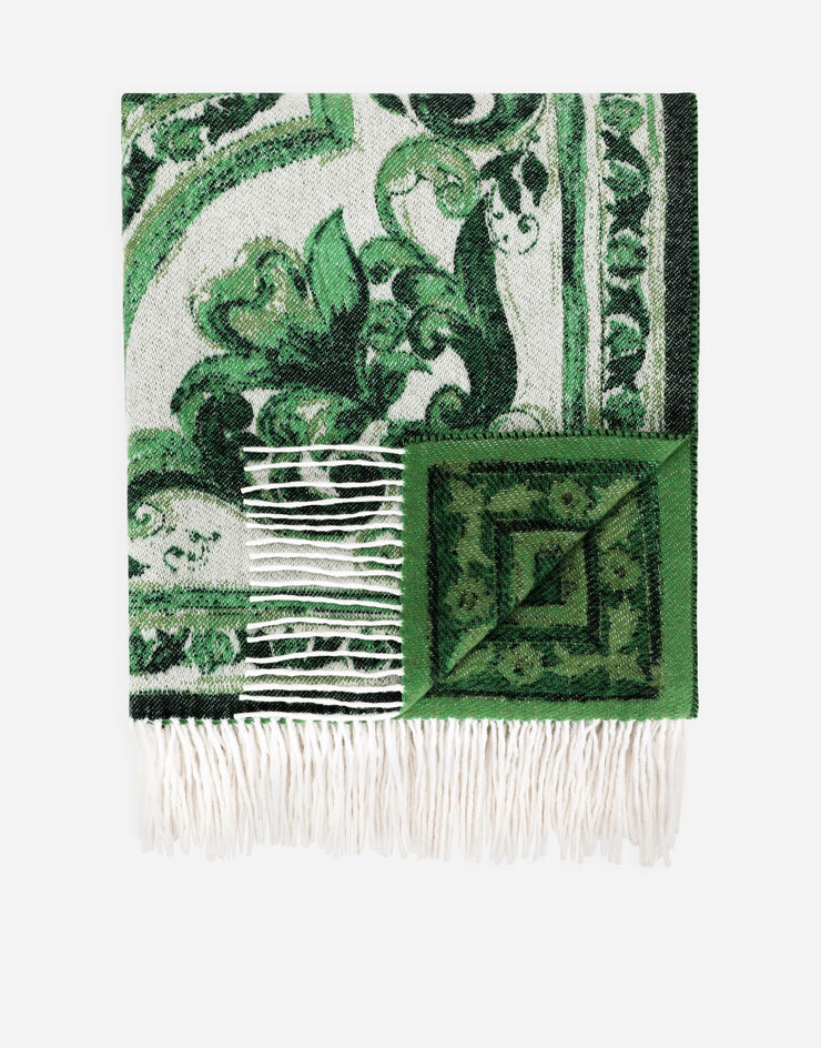 Dolce & Gabbana Cashmere Jacquard Blanket Multicolor TCE012TCAB0
