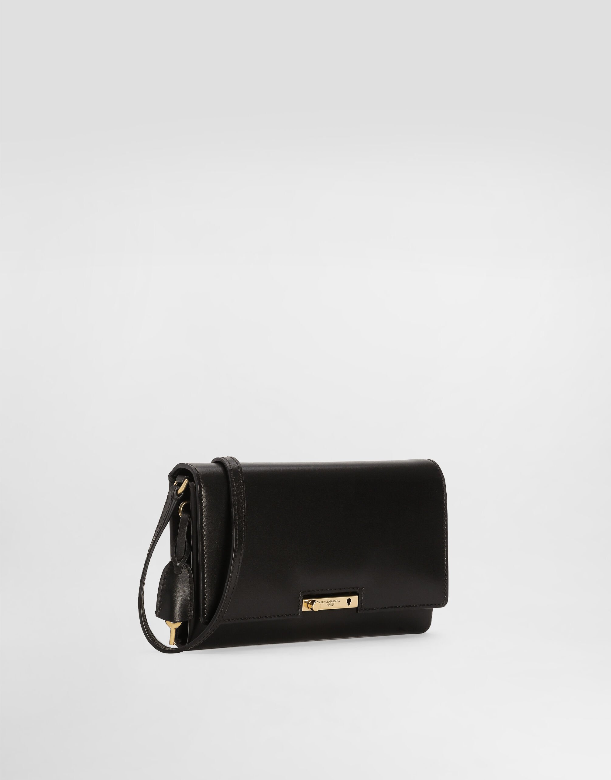 Calfskin mini bag in Black for Men | Dolce&Gabbana® US Calfskin mini bag in Black for Men | Dolce&Gabbana® US
