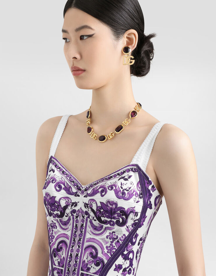 Dolce & Gabbana Majolica-print dress Multicolor F6TZGTFPIAP