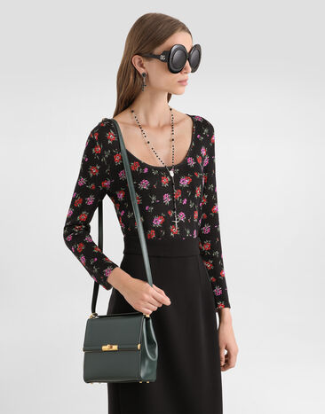 Dolce & Gabbana City Marlene bag in palmellato calfskin Green BB7726A3G19