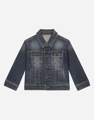 Dolce & Gabbana Blue wash stretch denim jacket Black L42B03G7VYF