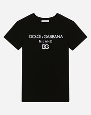 Dolce & Gabbana Logo-print jersey dress Blue LBKH94JCVF9