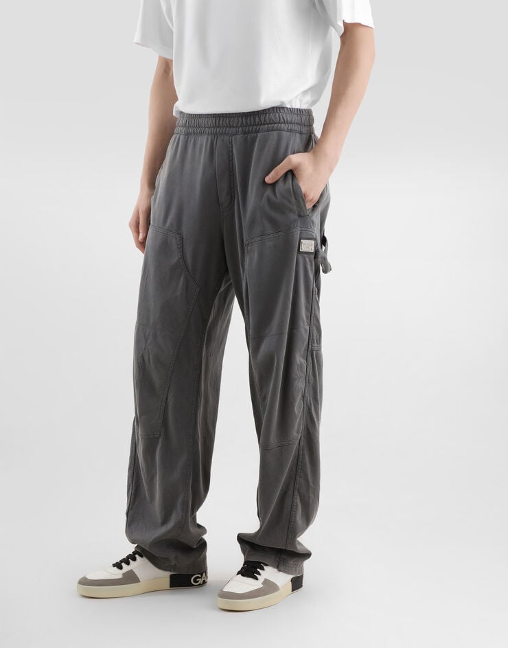 Dolce & Gabbana Pantaloni in jersey con trattamento anticato Multicolore GP17WTG7PPS