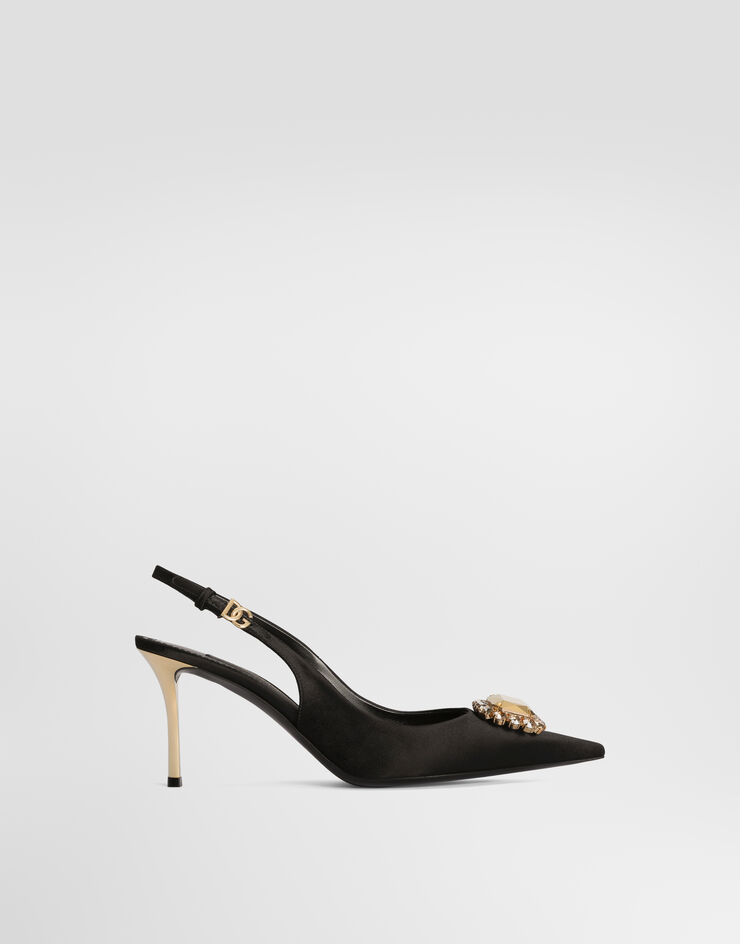 Dolce & Gabbana Satin slingback Dolce & Gabbana Satin slingback Black CG1084A7630