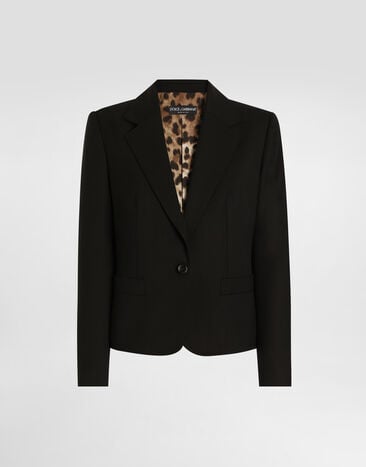Dolce & Gabbana Bi-stretch sallia jacket Black F29NGTFUBGC