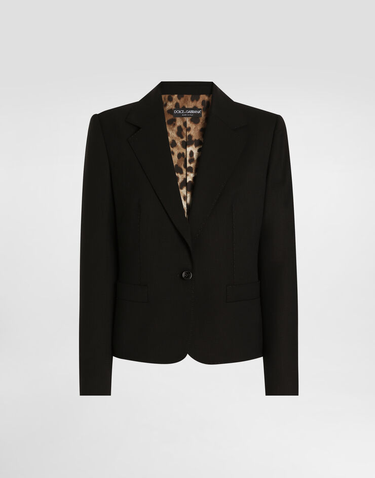 Dolce & Gabbana Bi-stretch sallia jacket Black F29NGTFUBGC