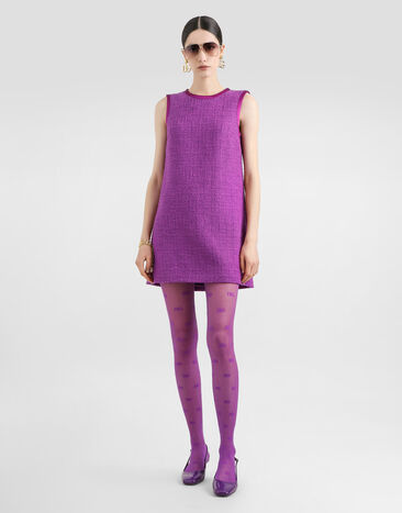 Dolce & Gabbana Dress in rachel tweed Purple F6TLKTFMTAC
