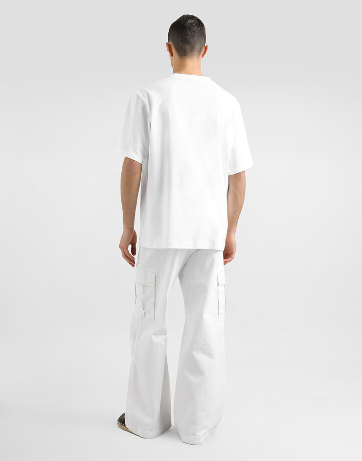 Dolce & Gabbana Cotton T-shirt with patch White G8PN9ZG7O4Q
