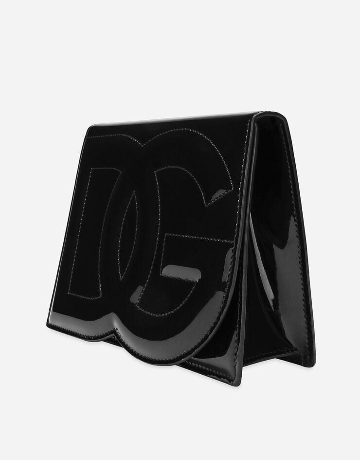 Dolce & Gabbana Сумка кросс-боди DG Logo Bag из лакированной кожи черный BB7287A1471