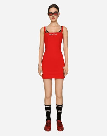 Dolce&Gabbana Short spandex jersey dress DGVIB3 Red F6DJTTFLRC2
