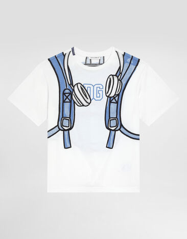 Dolce & Gabbana Jerseyt-shirt with backpack print Print L4JTHVII7H5