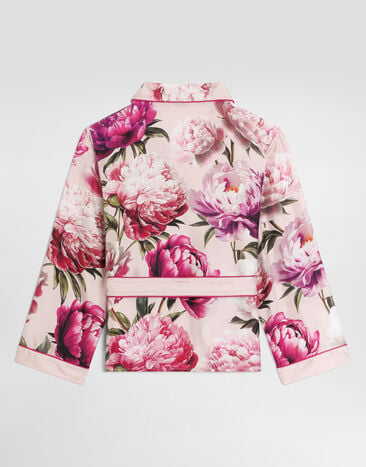 Dolce & Gabbana Peony-print twill vanity shirt Multicolor L56S75G7QWU