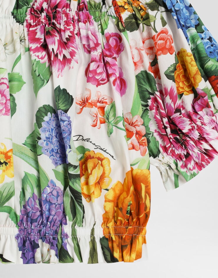 Dolce & Gabbana Cotton poplin top with floral print Print L56S24HS5S5