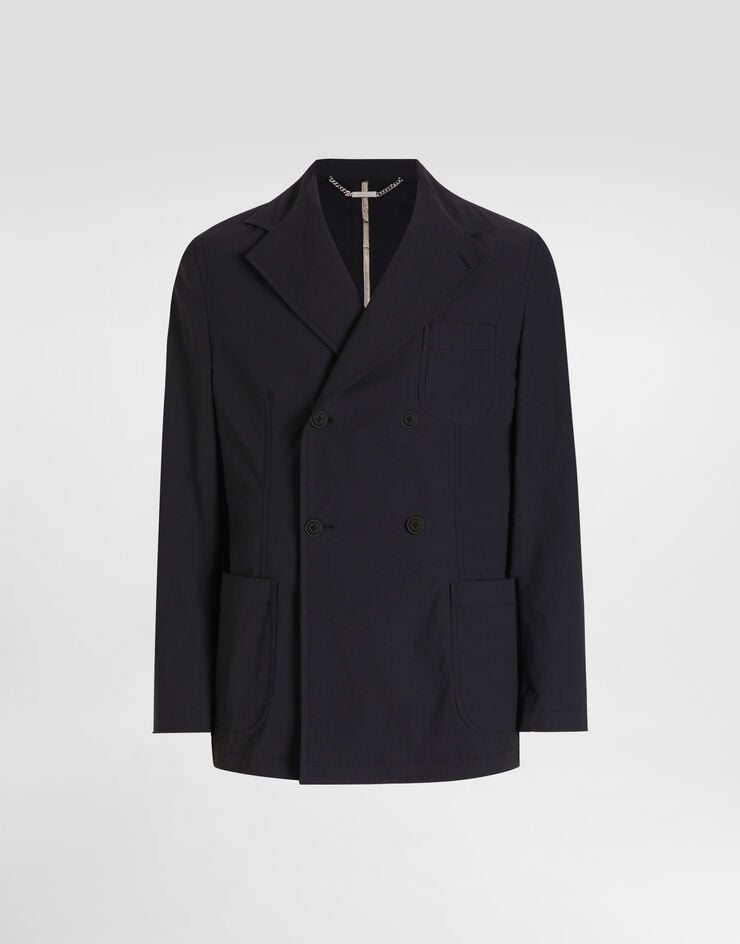 Dolce & Gabbana Double-breasted portofino canvas jacket Black G2VG5TFUUDD