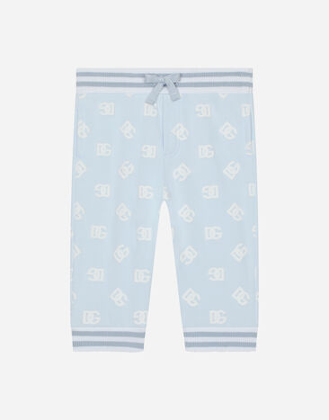 Dolce & Gabbana Jersey jogging pants with rubberized DG logo print Grey L1JPGRG7G3U