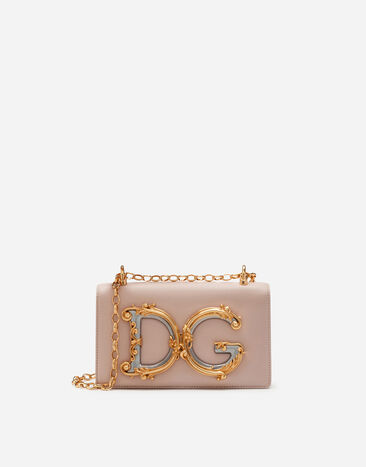 Dolce&Gabbana Calfskin DG Girls phone bag Brown BI3279A1471