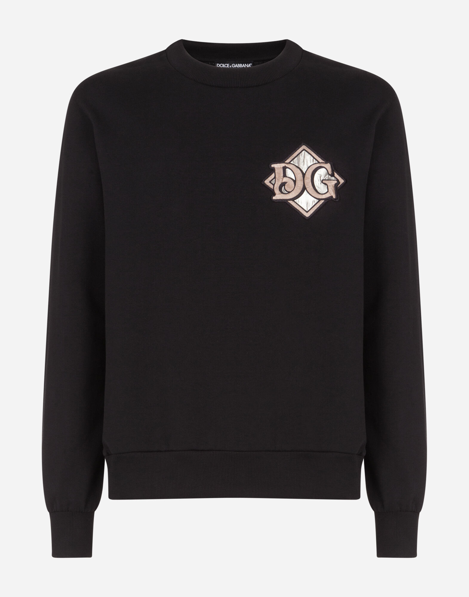 【送料&関税込】Dolce & Gabbana Logo Patch Crewneck Jump Dolce&Gabbana Boy's Logo Crest Patch Crewneck Sweatshirt