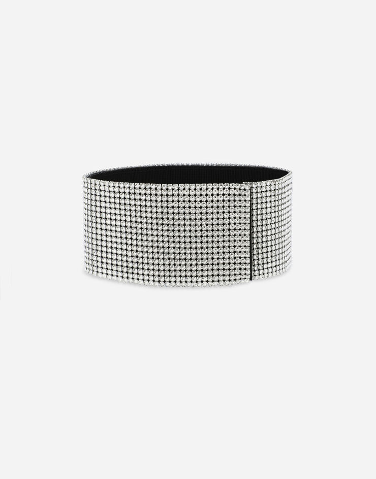 Dolce & Gabbana Choker en cristal mesh avec croix Cristal WNP4S2W1111