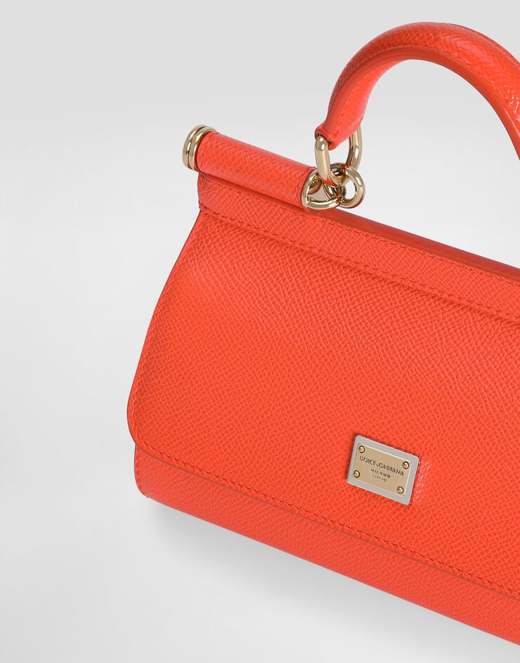 Dolce & Gabbana mini Sicily handbag in calfskin Dolce & Gabbana mini Sicily handbag in calfskin Orange BB7116B1001