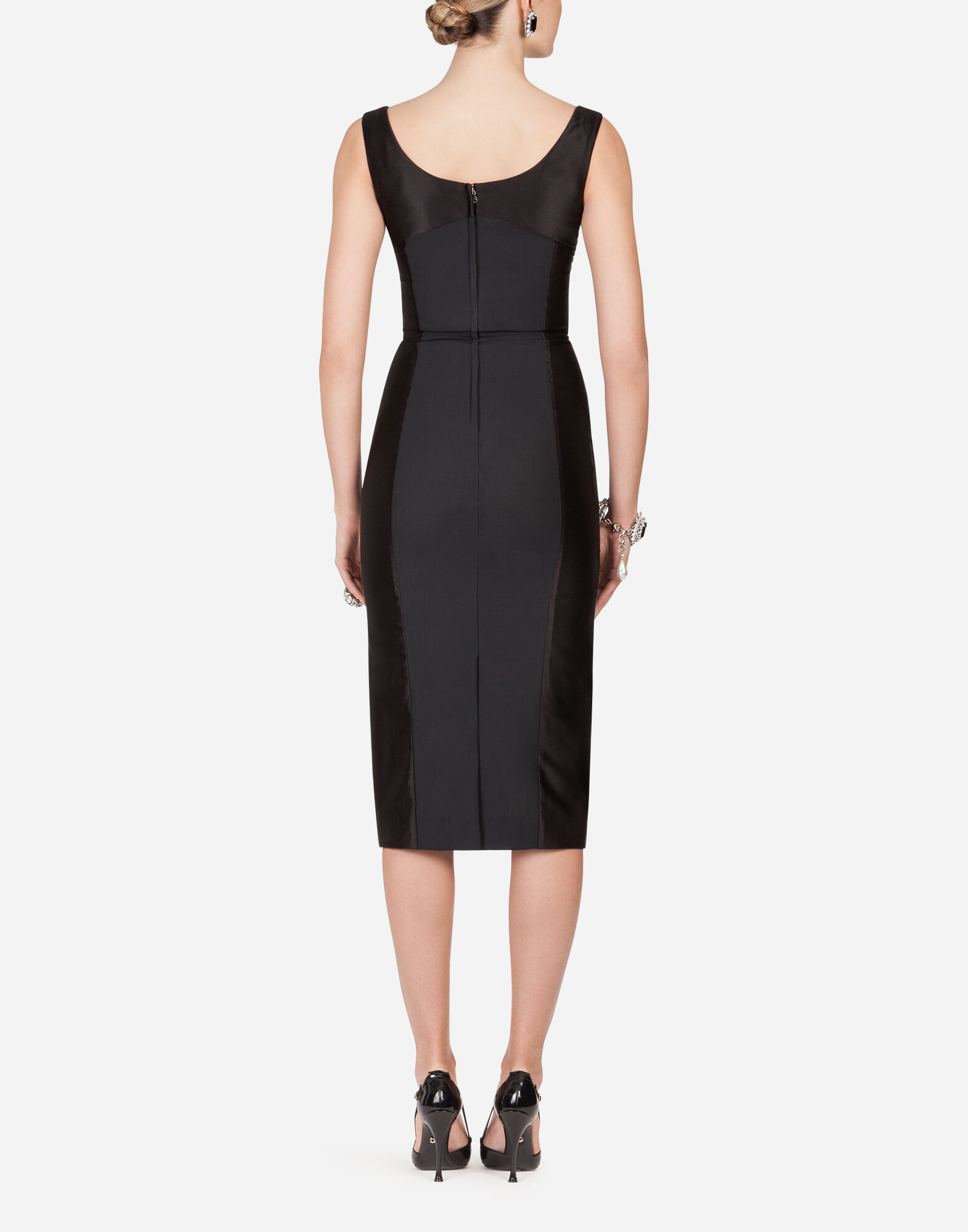 Dolce & Gabbana☆サテン ミディ丈 シースドレス Duchess satin midi dress