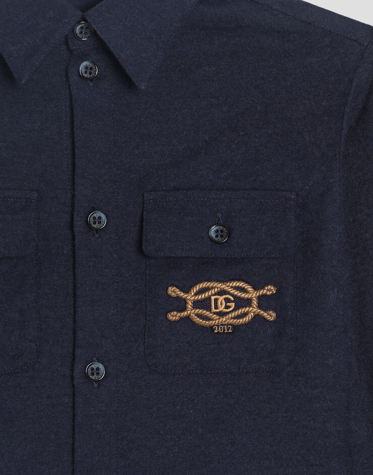 Dolce & Gabbana Melange flannel shirt Dolce & Gabbana Melange flannel shirt Grey L45S12FU5ZI