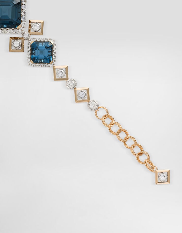 Dolce & Gabbana Eleganza Bracelet 18-carat white and yellow gold, topazes, and sapphires Dolce & Gabbana Eleganza Bracelet 18-carat white and yellow gold, topazes, and sapphires Gold WBSA2GWTOP1