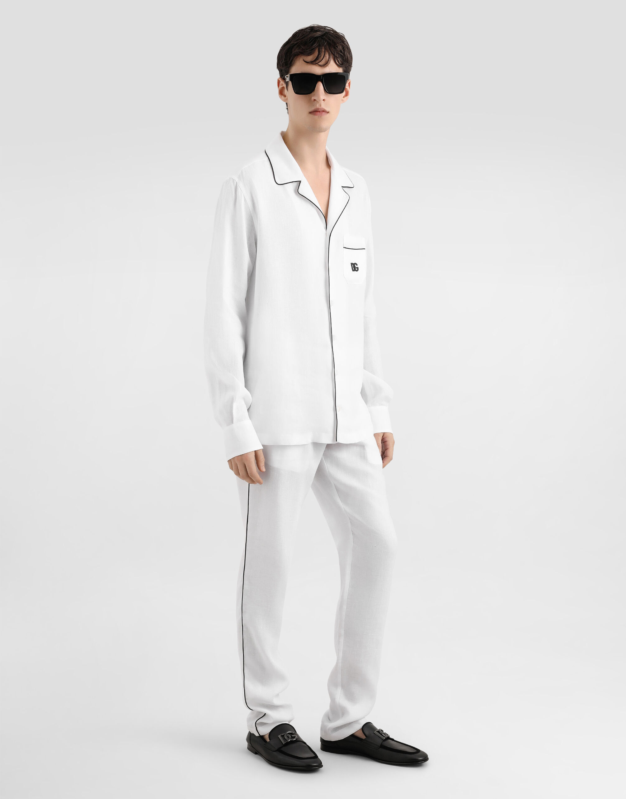 Linen trousers in White for Men | Dolce&Gabbana® US