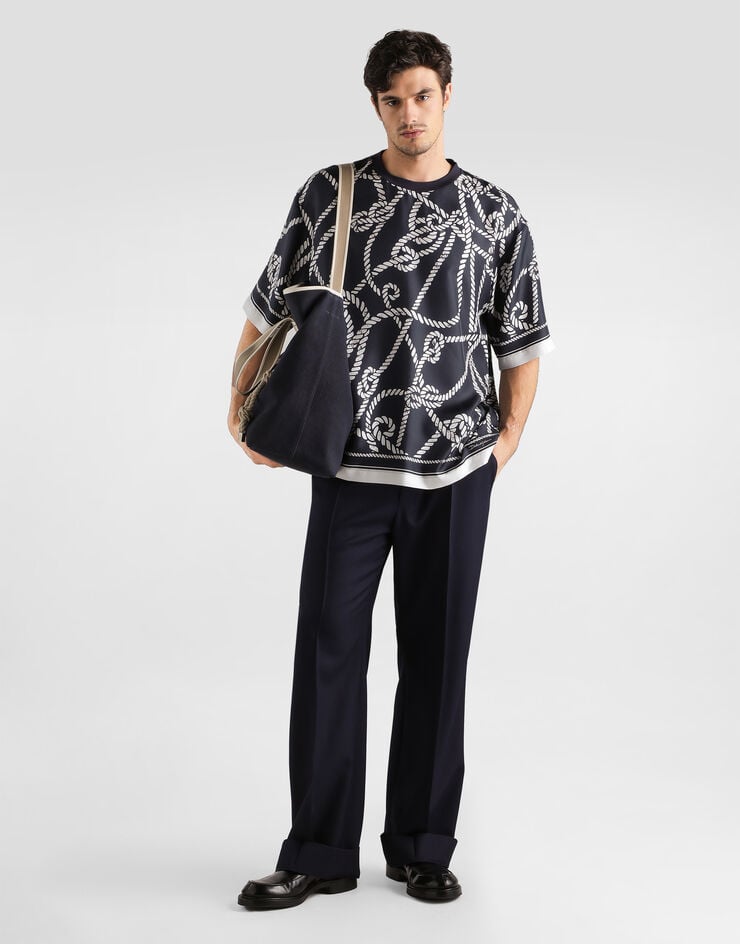 Dolce & Gabbana Marina-print silk t-shirt Dolce & Gabbana Marina-print silk t-shirt Multicolor G8TW2THI142