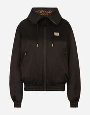Dolce & Gabbana Technical gabardine jacket with hood Black F0CTFTFUSYS