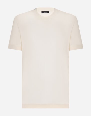 Dolce & Gabbana Kurzarm-T-Shirt aus Seide Print G5IF1THI1QA