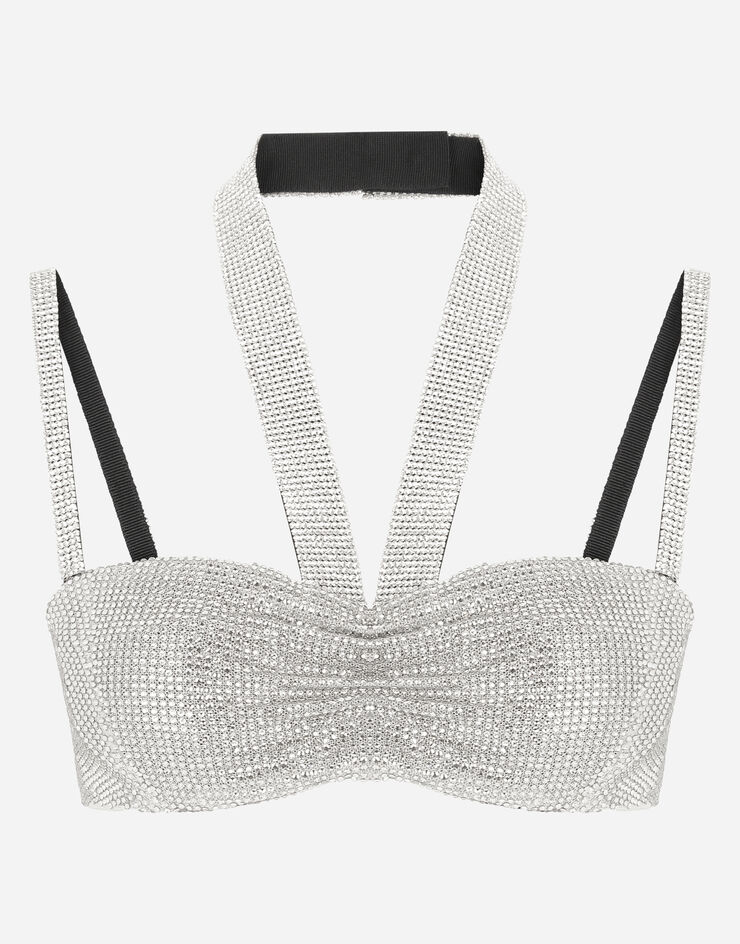Dolce & Gabbana Crystal mesh bandeau top Crystal F753JZGDG96