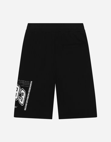 Dolce & Gabbana Jersey shorts with DGVIB3 logo print Black L7JQT0G7M7B
