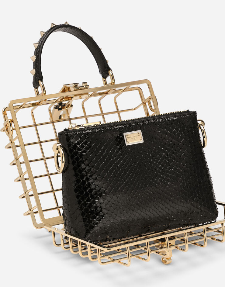 Dolce & Gabbana حقيبة دولتشي بوكس من معدن وجلد آيرز متعدد الألوان BB5970A8N11
