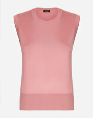 Dolce & Gabbana Silk tank top Pink F6DIHTFURAG