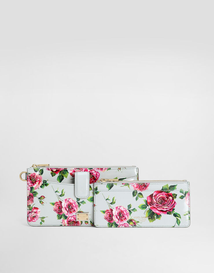 Dolce & Gabbana 亮泽小牛皮卡夹 版画 BI3335A6O23