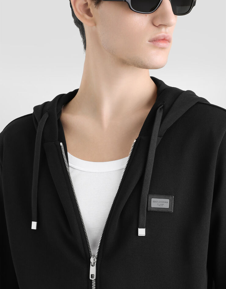Dolce & Gabbana Sweatshirt in cotton jersey Black G9IF0TG7JYX