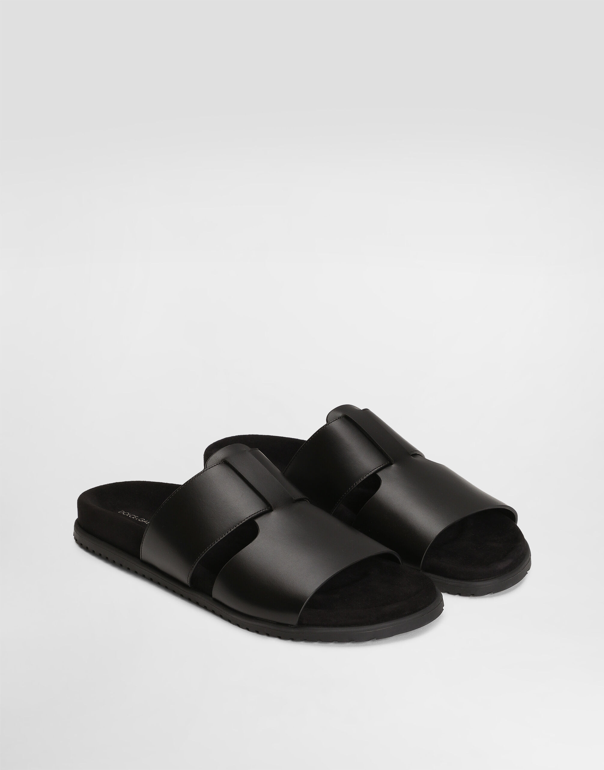 DG casual calfskin sandals in Black for Men | Dolce&Gabbana® US