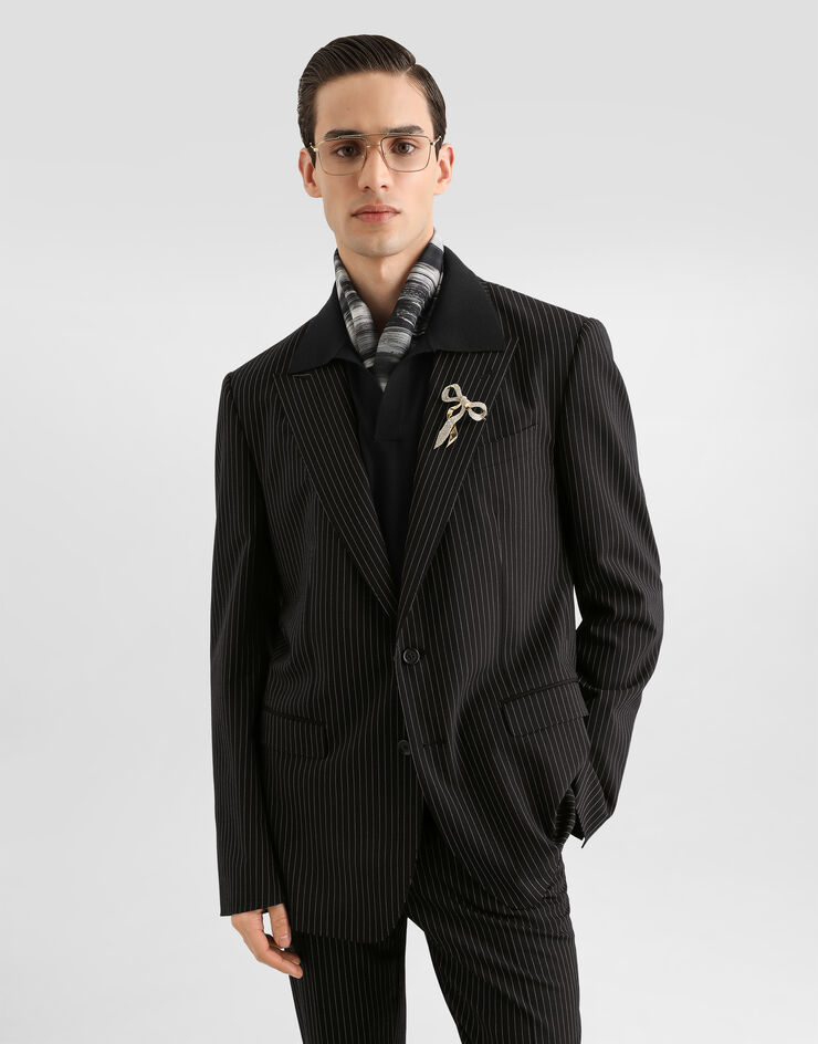 Dolce & Gabbana Martini light single-breasted pinstripe wool jacket  G2UN2TFRBDQ