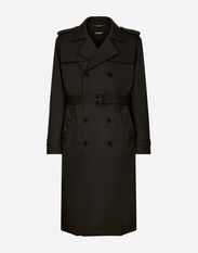 Dolce & Gabbana Nylon double-breasted trench coat Black G9ZB4TFJSB6