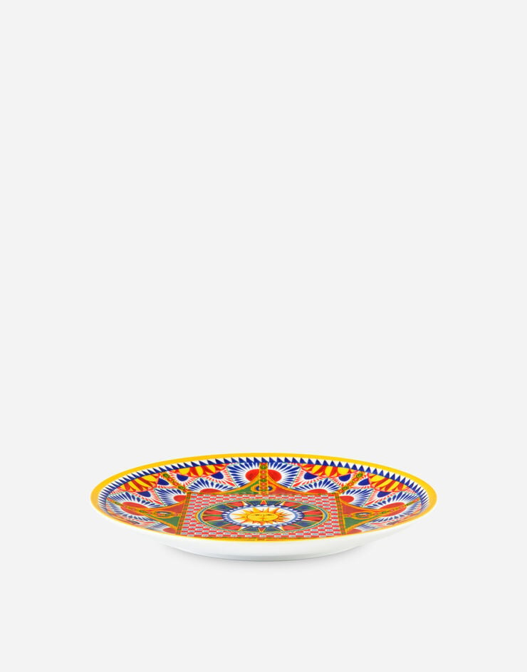 Dolce & Gabbana Set 2 Porcelain Dinner Plates Multicolor TC0S04TCA21