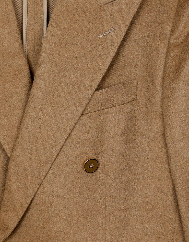 Dolce & Gabbana Double-breasted silk/cashmere Taormina-fit jacket Beige G2NW1TFU3LU