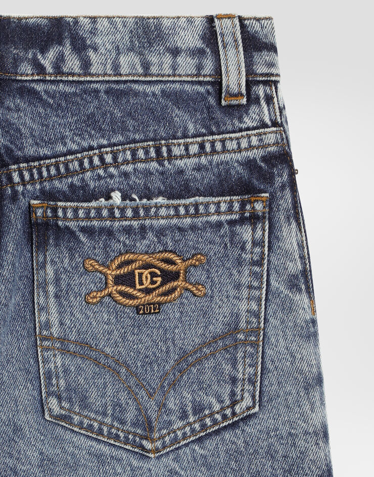 Dolce & Gabbana Pantalones de cinco bolsillos en denim Blue L42F93LDE10