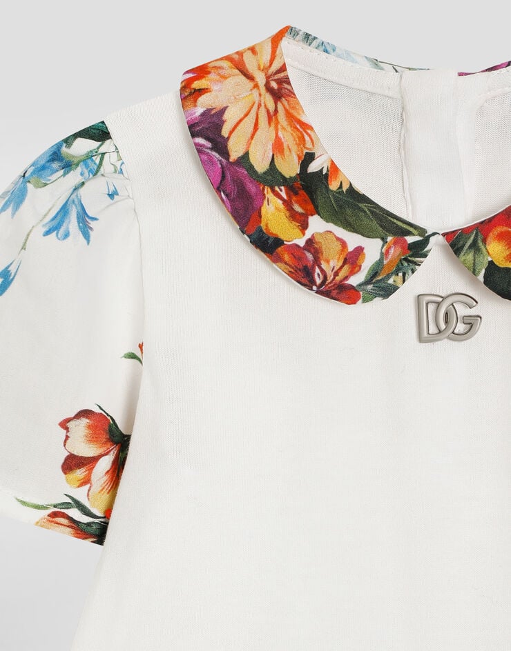 Dolce & Gabbana Flower-print cotton poplin romper Print L21O90HS5TW