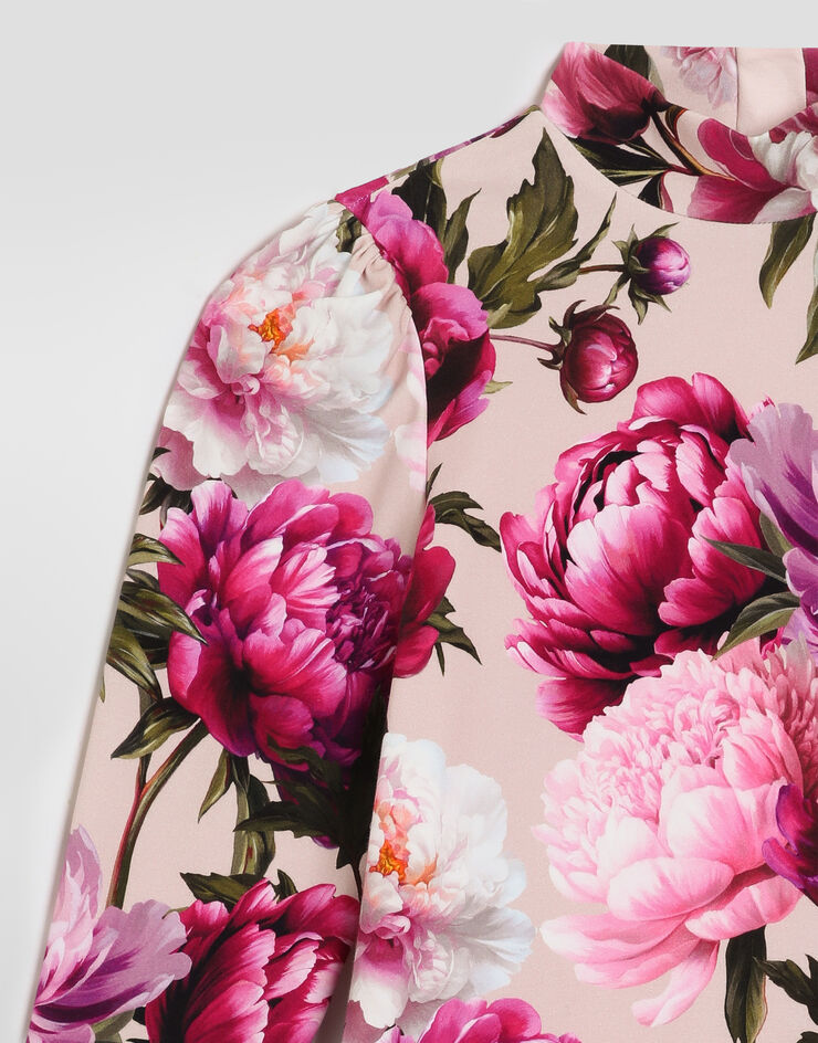 Dolce & Gabbana Peony-print interlock dress Dolce & Gabbana Peony-print interlock dress Multicolor L5JD7LG7QZU