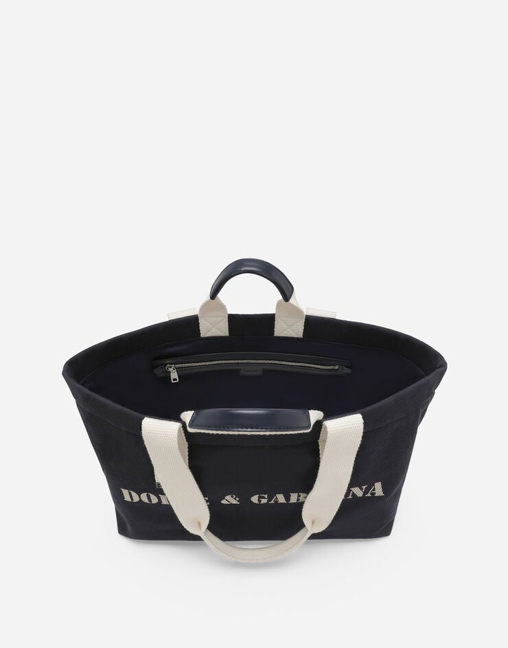 Dolce & Gabbana 印花粗斜纹布旅行袋 版画 BM2301AR757