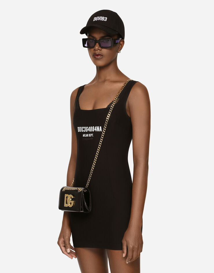 Dolce & Gabbana Spandex jersey mini dress DGVIB3 Black F6DLRTG7L2M