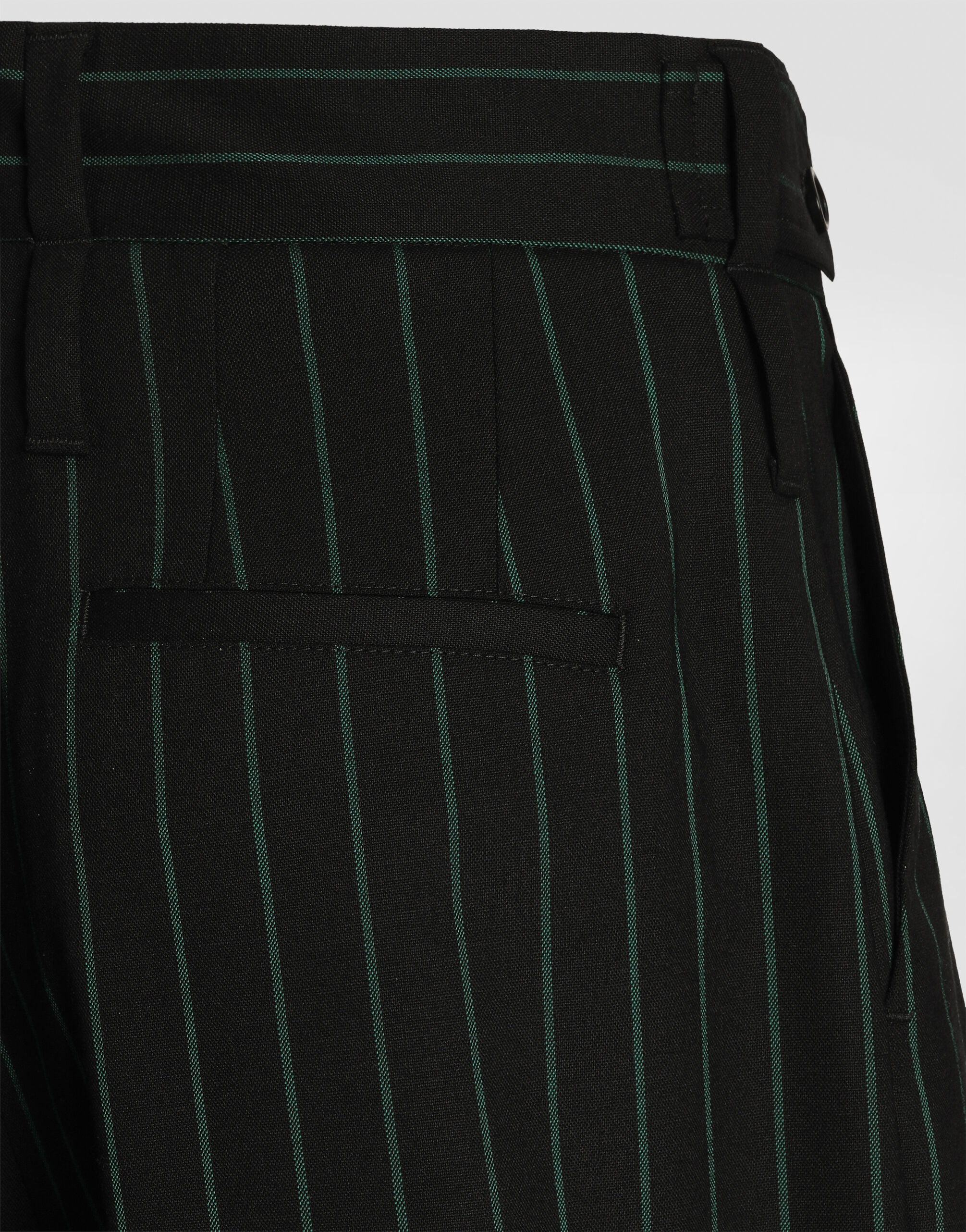 Pinstripe wool trousers - thumbnail 4