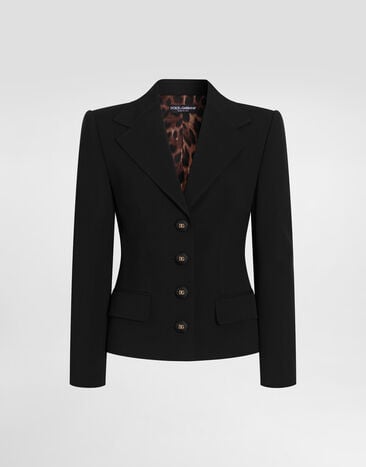 Dolce & Gabbana Single-breasted jacket Black F27ADTGDDPS