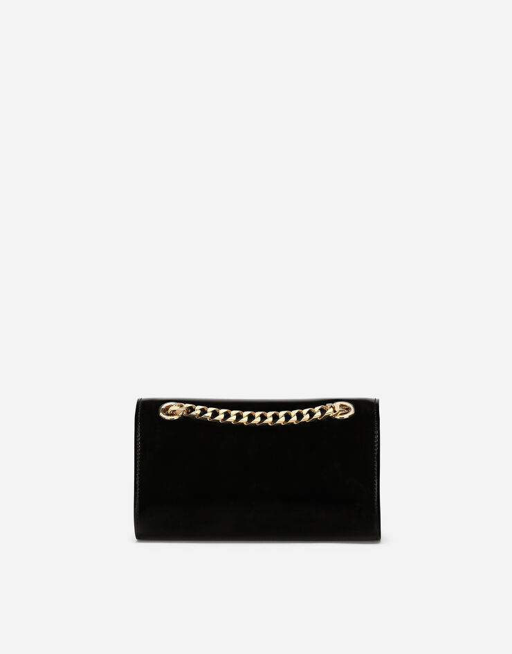 Dolce & Gabbana Сумочка для телефона 3.5 из глянцевой телячьей кожи черный BI3152A1037